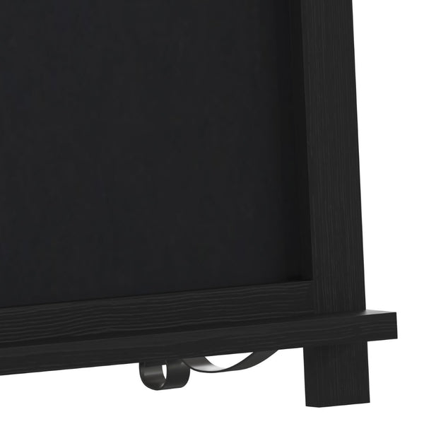 English Elm Canterbury Magnetic Chalkboard Sign with Scrolled Legs – Vintage Charm for Menu, Reminders & Events Black 12"W x 1.88"D x 17"H HFKHD-GDIS-CRE8-722315-GG