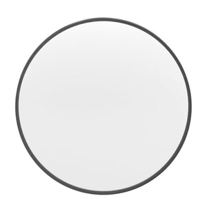 English Elm Jennifer 27.5" Modern Round Black Metal Framed Wall Mirror - Durable, Stylish Accent for Any Room HFMHD-75G-CRE8-412315-GG