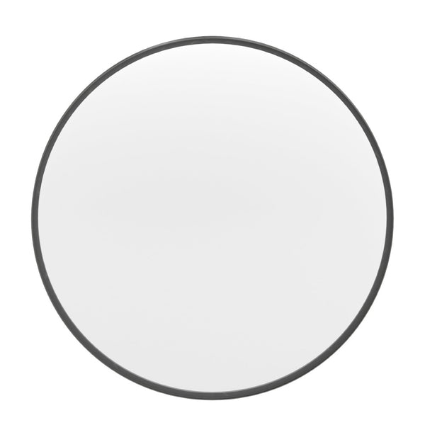 English Elm Jennifer 27.5" Modern Round Black Metal Framed Wall Mirror - Durable, Stylish Accent for Any Room HFMHD-75G-CRE8-412315-GG