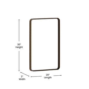 English Elm Janinne Decorative Wall Mirror - Modern Minimalist Design, Versatile Mounting for Any Space Decor Brushed Bronze 20"W x 30"L HFMHD-GDI-CRE8-312315-GG