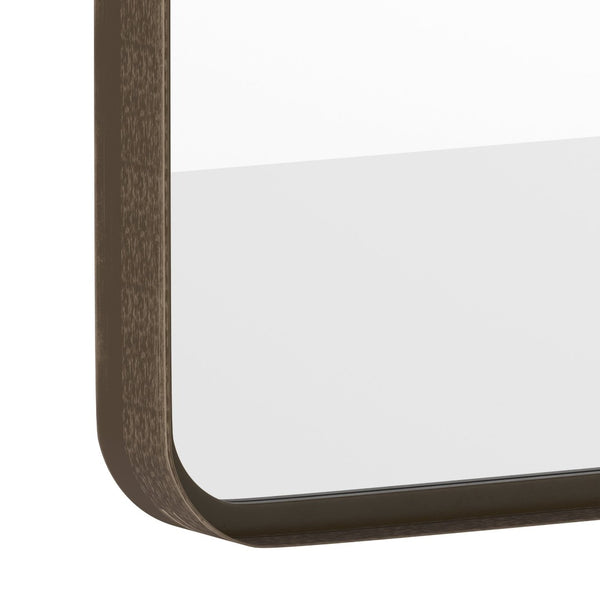 English Elm Janinne Decorative Wall Mirror - Modern Minimalist Design, Versatile Mounting for Any Space Decor Brushed Bronze 20"W x 30"L HFMHD-GDI-CRE8-312315-GG