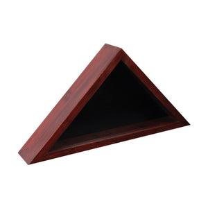 English Elm Sheehan Solid Wood Memorial Flag Display Case - Elegant Shadowbox for American Veteran Flag Protection Mahogany 17.5"W x 3"D x 12.5"H HFMHD-GDIS-CRE8-254315-GG