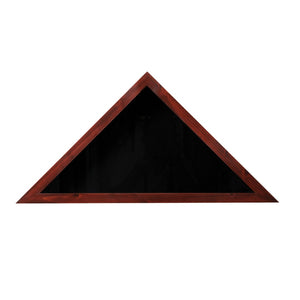 English Elm Sheehan Solid Wood Memorial Flag Display Case - Elegant Shadowbox for American Veteran Flag Protection Mahogany 17.5"W x 3"D x 12.5"H HFMHD-GDIS-CRE8-254315-GG