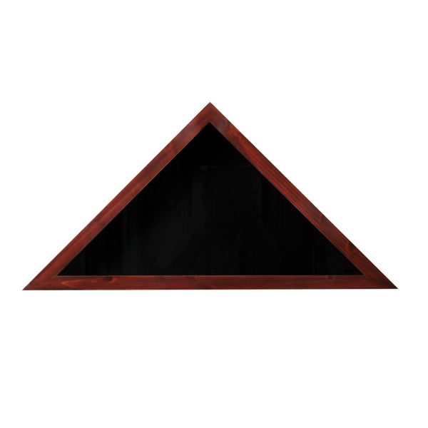 English Elm Sheehan Solid Wood Memorial Flag Display Case - Elegant Shadowbox for American Veteran Flag Protection Mahogany 17.5"W x 3"D x 12.5"H HFMHD-GDIS-CRE8-254315-GG