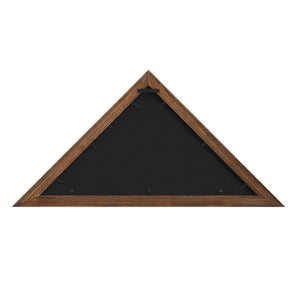 English Elm Sheehan Solid Wood Memorial Flag Display Case - Elegant Shadowbox for American Veteran Flag Protection Rustic Brown 17.5"W x 3"D x 12.5"H HFMHD-GDIS-CRE8-602315-GG