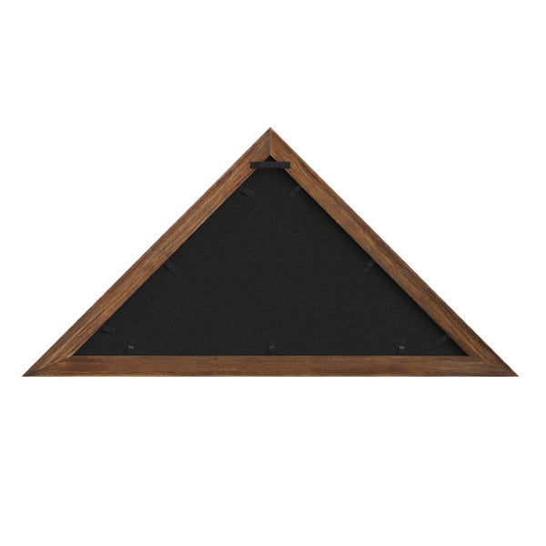 English Elm Sheehan Solid Wood Memorial Flag Display Case - Elegant Shadowbox for American Veteran Flag Protection Rustic Brown 17.5"W x 3"D x 12.5"H HFMHD-GDIS-CRE8-602315-GG