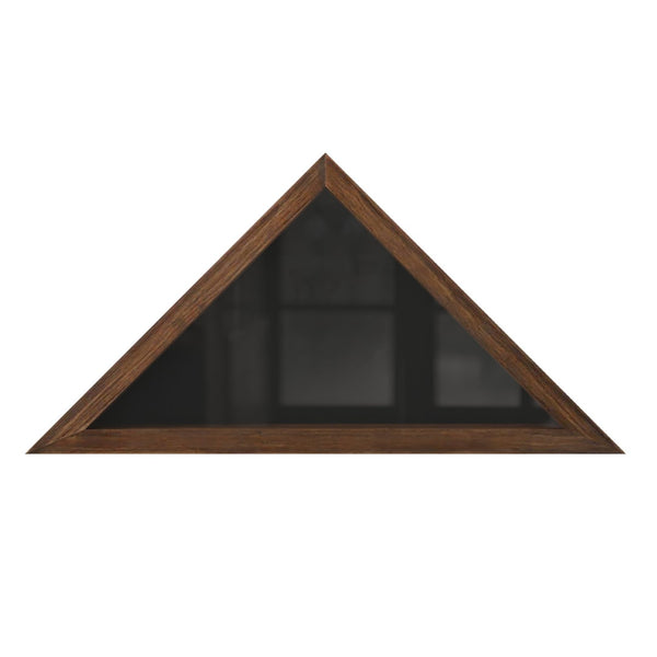 English Elm Sheehan Solid Wood Memorial Flag Display Case - Elegant Shadowbox for American Veteran Flag Protection Rustic Brown 17.5"W x 3"D x 12.5"H HFMHD-GDIS-CRE8-602315-GG
