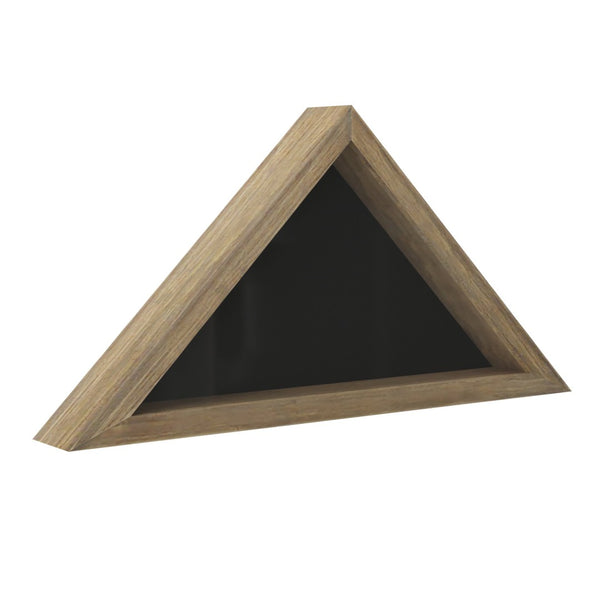 English Elm Sheehan Solid Wood Memorial Flag Display Case - Elegant Shadowbox for American Veteran Flag Protection Weathered Brown Wood 17.5"W x 3"D x 12.5"H HFMHD-GDIS-CRE8-702315-GG