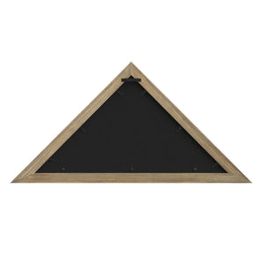 English Elm Sheehan Solid Wood Memorial Flag Display Case - Elegant Shadowbox for American Veteran Flag Protection Weathered Brown Wood 17.5"W x 3"D x 12.5"H HFMHD-GDIS-CRE8-702315-GG