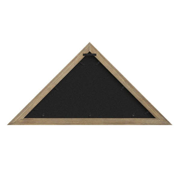English Elm Sheehan Solid Wood Memorial Flag Display Case - Elegant Shadowbox for American Veteran Flag Protection Weathered Brown Wood 17.5"W x 3"D x 12.5"H HFMHD-GDIS-CRE8-702315-GG