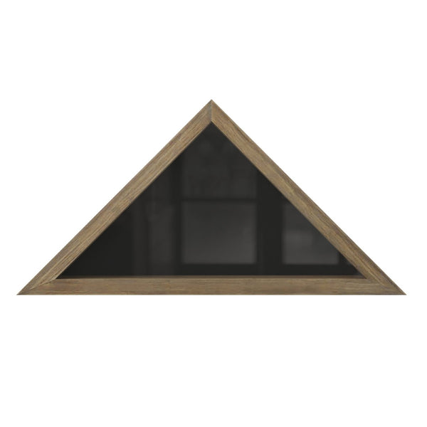 English Elm Sheehan Solid Wood Memorial Flag Display Case - Elegant Shadowbox for American Veteran Flag Protection Weathered Brown Wood 17.5"W x 3"D x 12.5"H HFMHD-GDIS-CRE8-702315-GG