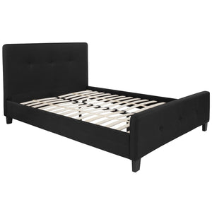 English Elm Tribeca Full Size Tufted Upholstered Platform Bed for Modern Bedrooms with Sturdy Slat Support Black In Stock. Usually ships in 24 - 48 business hours HG-22-GG