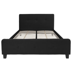 English Elm Tribeca Full Size Tufted Upholstered Platform Bed for Modern Bedrooms with Sturdy Slat Support Black In Stock. Usually ships in 24 - 48 business hours HG-23-GG