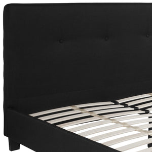 English Elm Tribeca Full Size Tufted Upholstered Platform Bed for Modern Bedrooms with Sturdy Slat Support Black In Stock. Usually ships in 24 - 48 business hours HG-23-GG