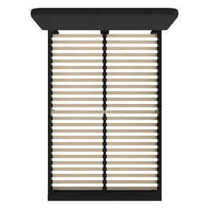 English Elm Addison Upholstered Platform Bed with Rounded Headboard - Modern Design, Easy Assembly, No Box Spring Needed Charcoal Full HG-3WPB21-F02-F-BK-GG