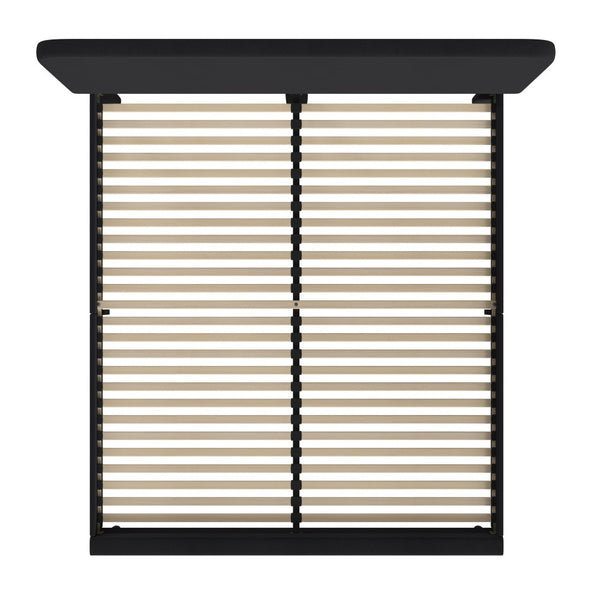 English Elm Addison Upholstered Platform Bed with Rounded Headboard - Modern Design, Easy Assembly, No Box Spring Needed Charcoal King HG-3WPB21-K04-K-BK-GG