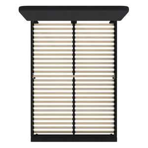 English Elm Addison Upholstered Platform Bed with Rounded Headboard - Modern Design, Easy Assembly, No Box Spring Needed Charcoal Queen HG-3WPB21-Q03-Q-BK-GG