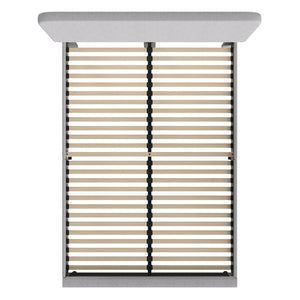 English Elm Addison Upholstered Platform Bed with Rounded Headboard - Modern Design, Easy Assembly, No Box Spring Needed Light Grey Queen HG-3WPB21-Q03-Q-GY-GG