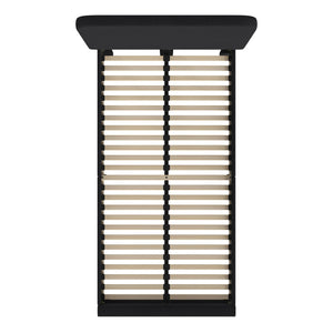 English Elm Addison Upholstered Platform Bed with Rounded Headboard - Modern Design, Easy Assembly, No Box Spring Needed Charcoal Twin HG-3WPB21-T01-T-BK-GG