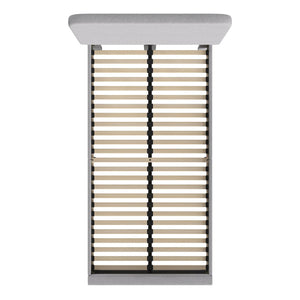 English Elm Addison Upholstered Platform Bed with Rounded Headboard - Modern Design, Easy Assembly, No Box Spring Needed Light Grey Twin HG-3WPB21-T01-T-GY-GG