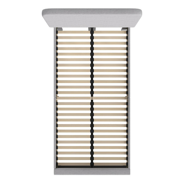 English Elm Addison Upholstered Platform Bed with Rounded Headboard - Modern Design, Easy Assembly, No Box Spring Needed Light Grey Twin HG-3WPB21-T01-T-GY-GG