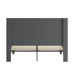 English Elm Riverdale Elegant Tufted Upholstered Platform Bed - Stylish Modern Design for Ultimate Comfort Dark Gray HG-47-GG