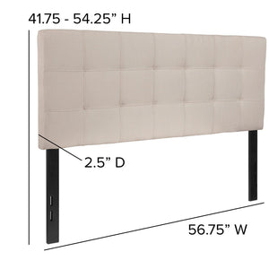 English Elm Bedford Tufted Upholstered Full Size Headboard for Elegant Bedroom Style and Comfortable Support Beige In Stock. Usually ships in 24 - 48 business hours HG-HB1704-F-B-GG