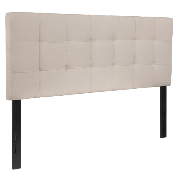 English Elm Bedford Tufted Upholstered Full Size Headboard for Elegant Bedroom Style and Comfortable Support Beige In Stock. Usually ships in 24 - 48 business hours HG-HB1704-F-B-GG