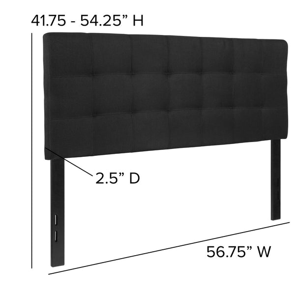 English Elm Bedford Tufted Upholstered Full Size Headboard for Elegant Bedroom Style and Comfortable Support Black In Stock. Usually ships in 24 - 48 business hours HG-HB1704-F-BK-GG