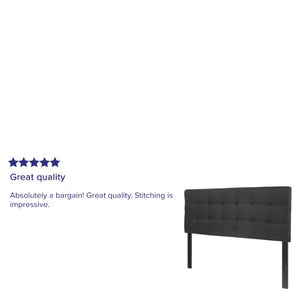 English Elm Bedford Tufted Upholstered Full Size Headboard for Elegant Bedroom Style and Comfortable Support Black In Stock. Usually ships in 24 - 48 business hours HG-HB1704-F-BK-GG