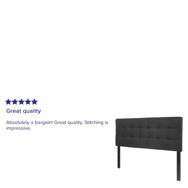 English Elm Bedford Tufted Upholstered Full Size Headboard for Elegant Bedroom Style and Comfortable Support Black In Stock. Usually ships in 24 - 48 business hours HG-HB1704-F-BK-GG