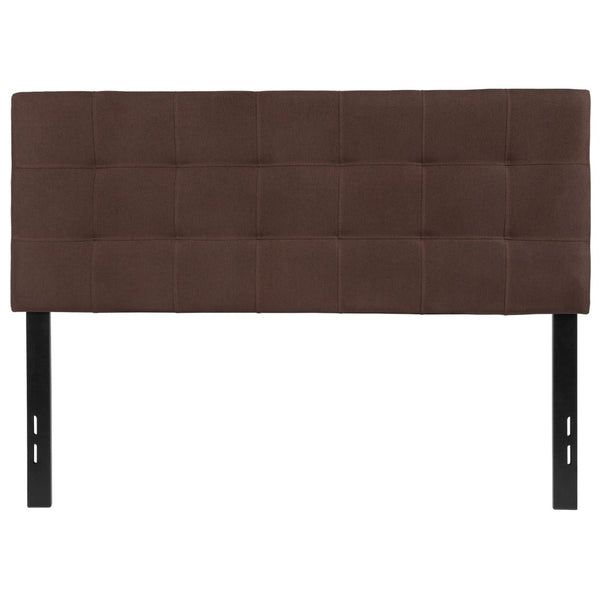 English Elm Bedford Tufted Upholstered Full Size Headboard for Elegant Bedroom Style and Comfortable Support Dark Brown In Stock. Usually ships in 24 - 48 business hours HG-HB1704-F-DBR-GG