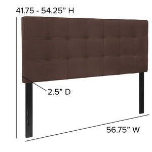 English Elm Bedford Tufted Upholstered Full Size Headboard for Elegant Bedroom Style and Comfortable Support Dark Brown In Stock. Usually ships in 24 - 48 business hours HG-HB1704-F-DBR-GG