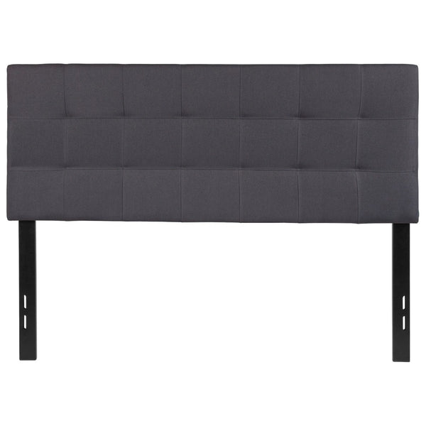 English Elm Bedford Tufted Upholstered Full Size Headboard for Elegant Bedroom Style and Comfortable Support Dark Gray In Stock. Usually ships in 24 - 48 business hours HG-HB1704-F-DG-GG