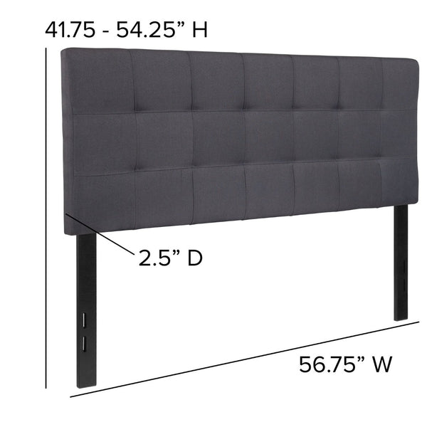 English Elm Bedford Tufted Upholstered Full Size Headboard for Elegant Bedroom Style and Comfortable Support Dark Gray In Stock. Usually ships in 24 - 48 business hours HG-HB1704-F-DG-GG