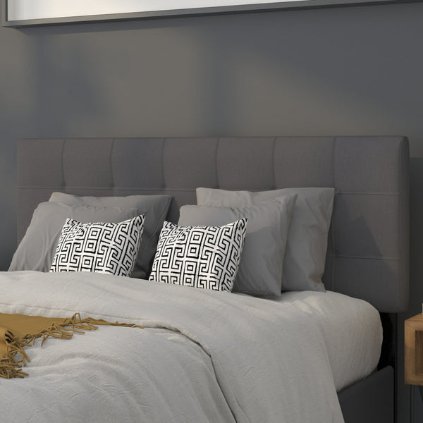 English Elm Bedford Tufted Upholstered Full Size Headboard for Elegant Bedroom Style and Comfortable Support Dark Gray In Stock. Usually ships in 24 - 48 business hours HG-HB1704-F-DG-GG