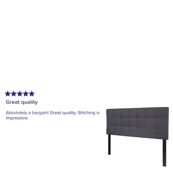 English Elm Bedford Tufted Upholstered Full Size Headboard for Elegant Bedroom Style and Comfortable Support Dark Gray In Stock. Usually ships in 24 - 48 business hours HG-HB1704-F-DG-GG