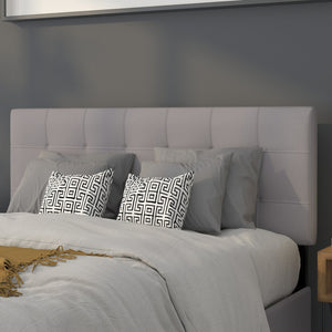 English Elm Bedford Tufted Upholstered Full Size Headboard for Elegant Bedroom Style and Comfortable Support Light Gray In Stock. Usually ships in 24 - 48 business hours HG-HB1704-F-LG-GG