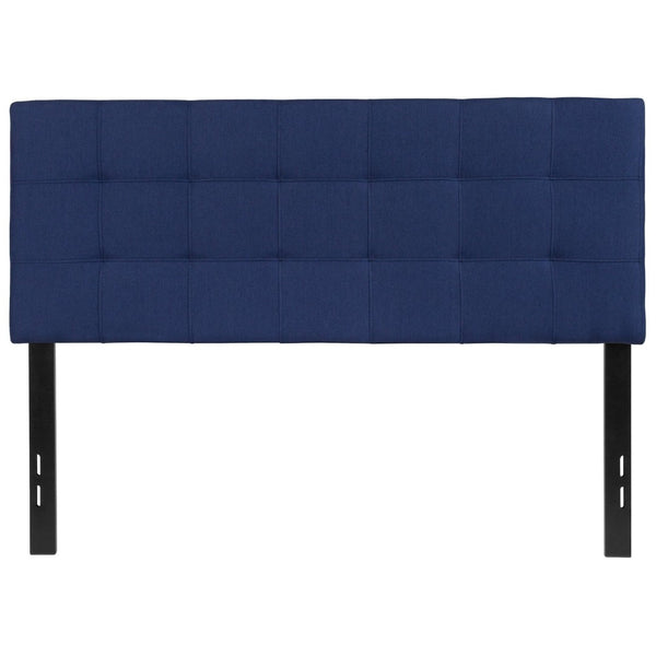 English Elm Bedford Tufted Upholstered Full Size Headboard for Elegant Bedroom Style and Comfortable Support Navy In Stock. Usually ships in 24 - 48 business hours HG-HB1704-F-N-GG