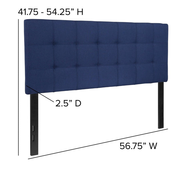 English Elm Bedford Tufted Upholstered Full Size Headboard for Elegant Bedroom Style and Comfortable Support Navy In Stock. Usually ships in 24 - 48 business hours HG-HB1704-F-N-GG
