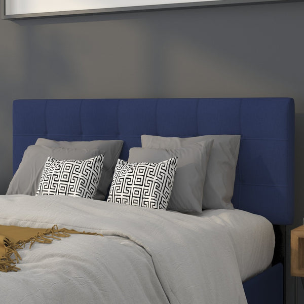 English Elm Bedford Tufted Upholstered Full Size Headboard for Elegant Bedroom Style and Comfortable Support Navy In Stock. Usually ships in 24 - 48 business hours HG-HB1704-F-N-GG