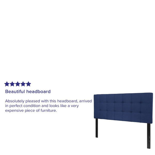 English Elm Bedford Tufted Upholstered Full Size Headboard for Elegant Bedroom Style and Comfortable Support Navy In Stock. Usually ships in 24 - 48 business hours HG-HB1704-F-N-GG