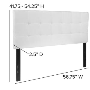 English Elm Bedford Tufted Upholstered Full Size Headboard for Elegant Bedroom Style and Comfortable Support White In Stock. Usually ships in 24 - 48 business hours HG-HB1704-F-W-GG
