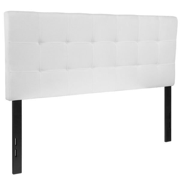 English Elm Bedford Tufted Upholstered Full Size Headboard for Elegant Bedroom Style and Comfortable Support White In Stock. Usually ships in 24 - 48 business hours HG-HB1704-F-W-GG