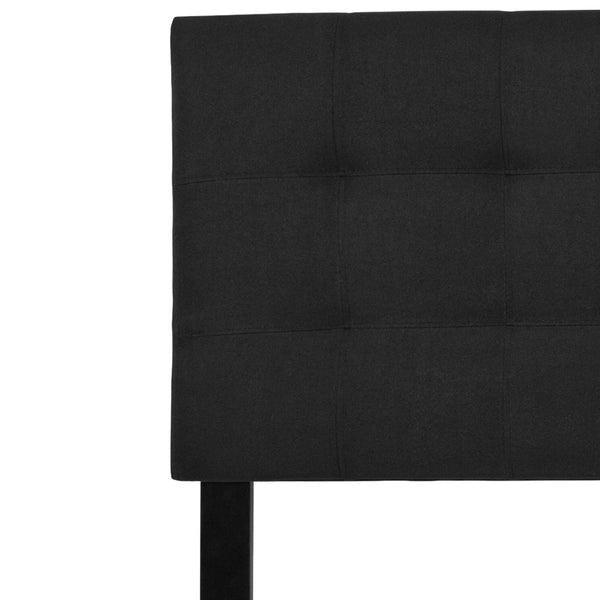 English Elm Bedford Tufted Upholstered Full Size Headboard for Elegant Bedroom Style and Comfortable Support Black In Stock. Usually ships in 24 - 48 business hours HG-HB1704-K-BK-GG