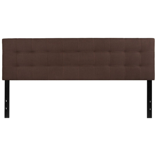 English Elm Bedford Tufted Upholstered Full Size Headboard for Elegant Bedroom Style and Comfortable Support Dark Brown In Stock. Usually ships in 24 - 48 business hours HG-HB1704-K-DBR-GG