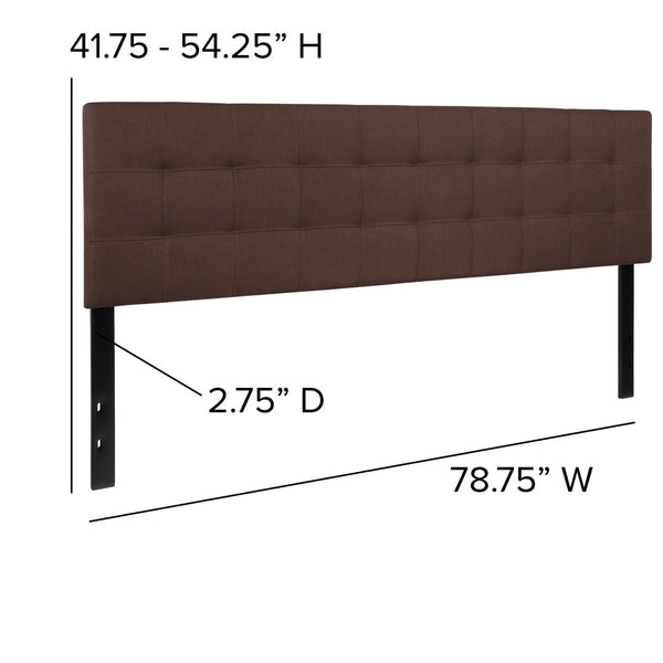 English Elm Bedford Tufted Upholstered Full Size Headboard for Elegant Bedroom Style and Comfortable Support Dark Brown In Stock. Usually ships in 24 - 48 business hours HG-HB1704-K-DBR-GG