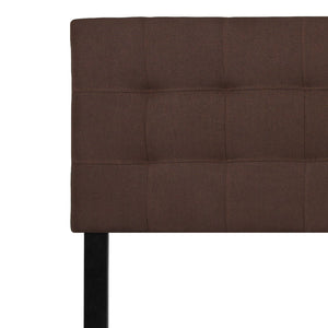English Elm Bedford Tufted Upholstered Full Size Headboard for Elegant Bedroom Style and Comfortable Support Dark Brown In Stock. Usually ships in 24 - 48 business hours HG-HB1704-K-DBR-GG