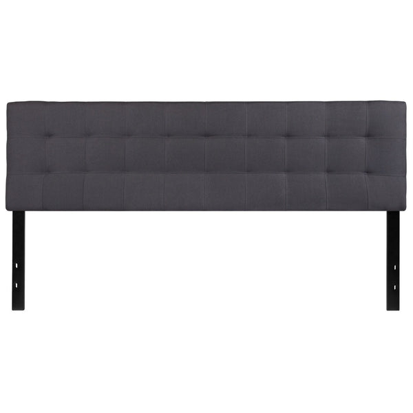 English Elm Bedford Tufted Upholstered Full Size Headboard for Elegant Bedroom Style and Comfortable Support Dark Gray In Stock. Usually ships in 24 - 48 business hours HG-HB1704-K-DG-GG