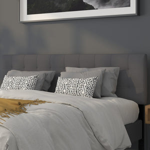English Elm Bedford Tufted Upholstered Full Size Headboard for Elegant Bedroom Style and Comfortable Support Dark Gray In Stock. Usually ships in 24 - 48 business hours HG-HB1704-K-DG-GG